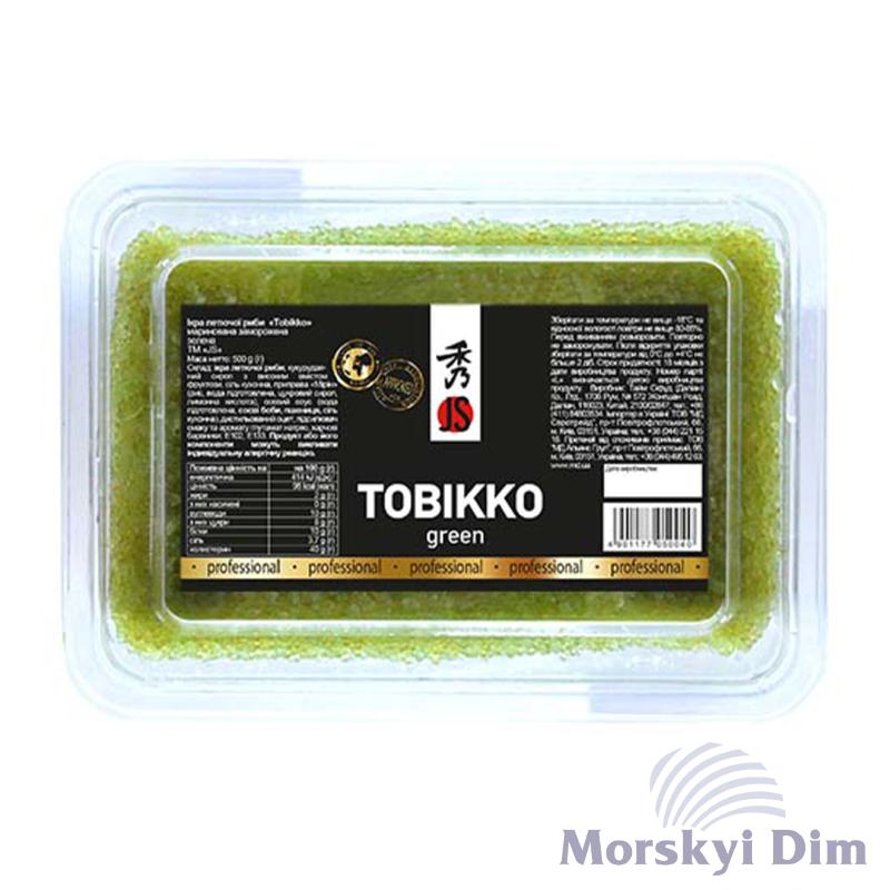 Ікра летючої риби Tobiko зелена, JS, 500г