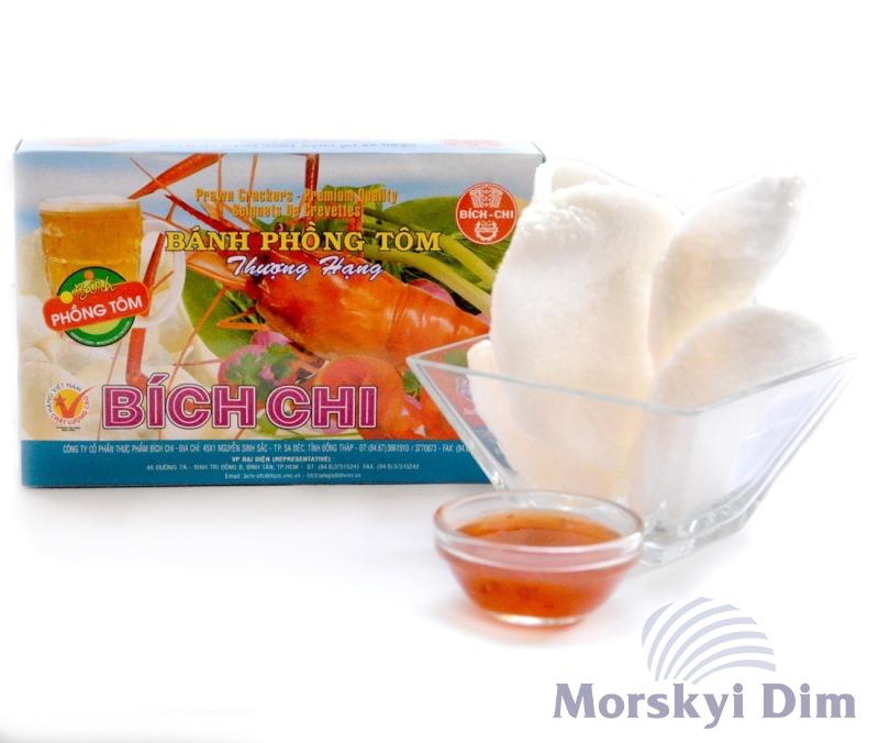 Крекери (чіпси) зі смаком креветки, 35мм, BICH-CHI, 200г
