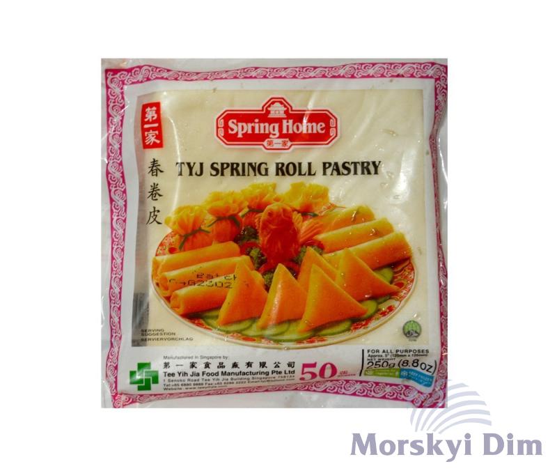 Тісто для спринг-ролів 125мм 50 листів, Spring Home, 250г
