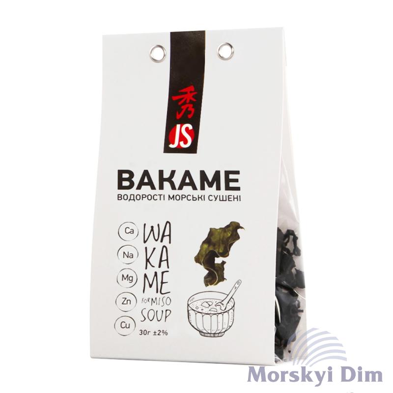 Водорості морські сушені Вакаме, JS, 30г