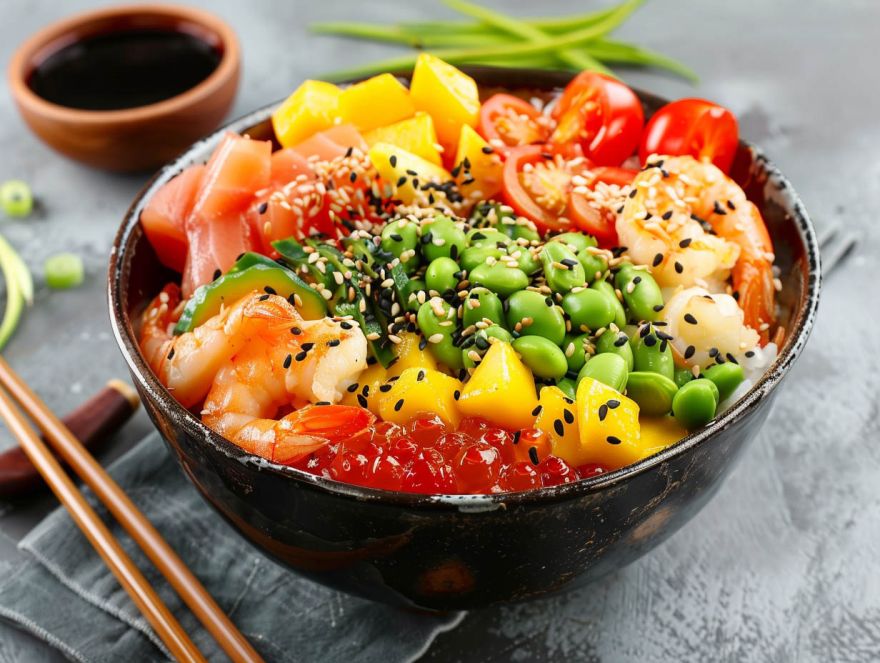 Поке боул з креветками